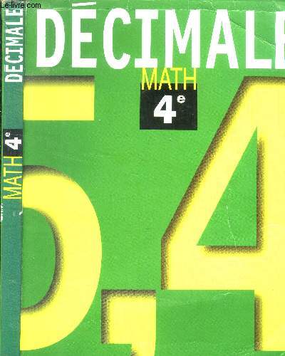 Dcimale. Math 4e