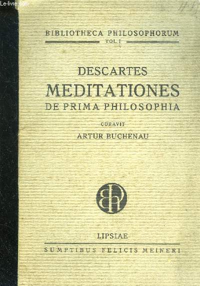 Descartes meditationes de prima philosophia