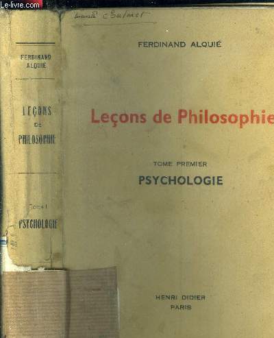 Leons de philosophie. Psychologie.