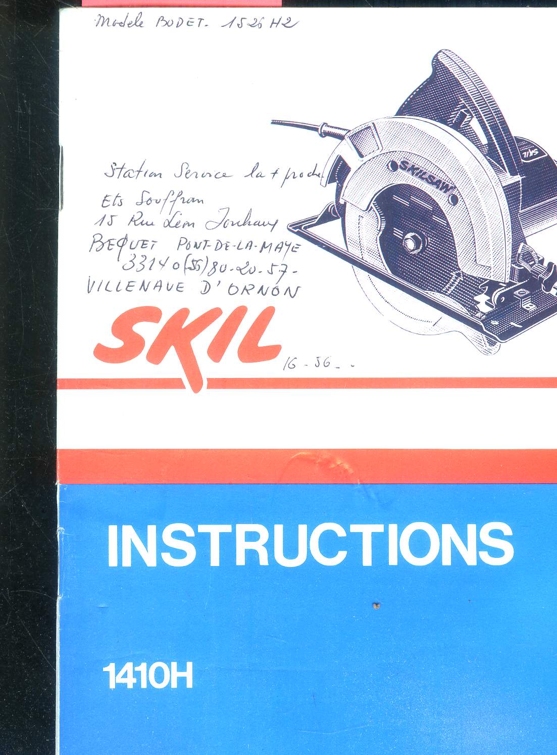 Notice :Skil instructions 1410H