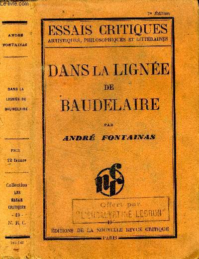Dans la ligne de Baudelaire