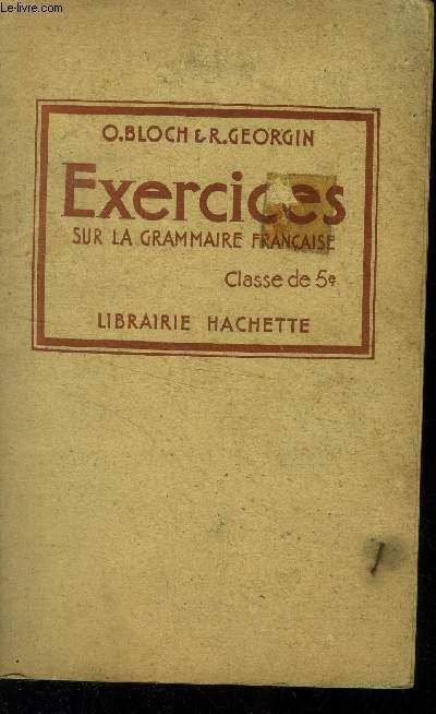 Exercices sur la grammaire franaise, classe de 5e