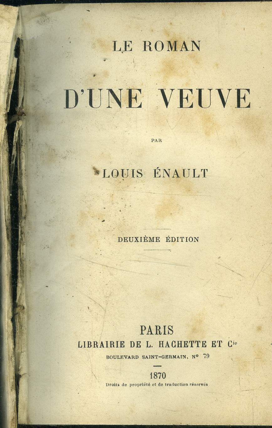 Le roman d'une veuve