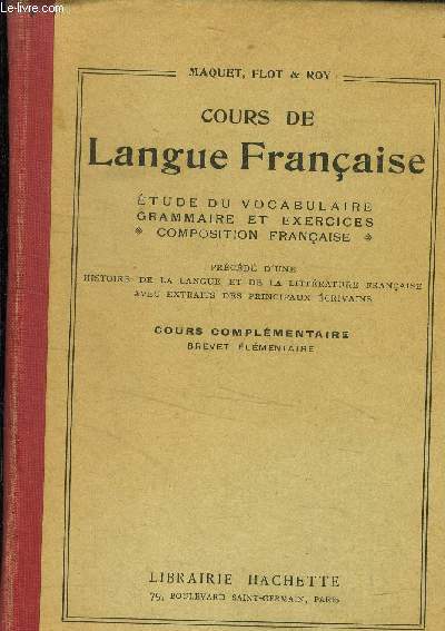 Cours de langue franaise