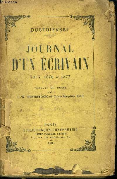 Journal d'un crivain 1875, 1876, 1877