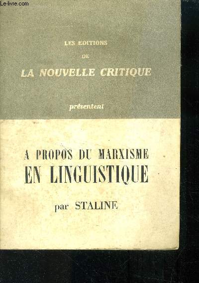 A propos du marxisme en linguistique