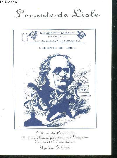 Edition du centenaire de la mort du pote - Pomes choisis par Jacques Lougnon