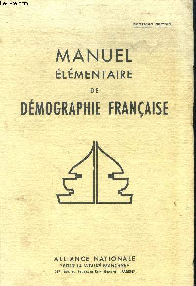 Manuel lmentaire de dmographie franaise