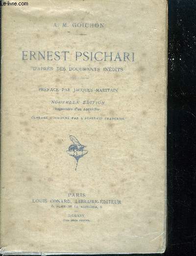 Psichari Ernest d'aprs des documents indits