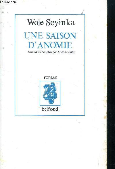 Une saison d'anomie