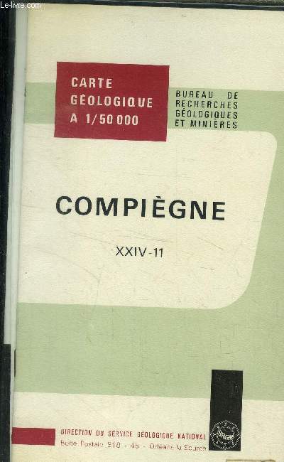 Carte gologique a 1/50 000 Compigne XXIV-11