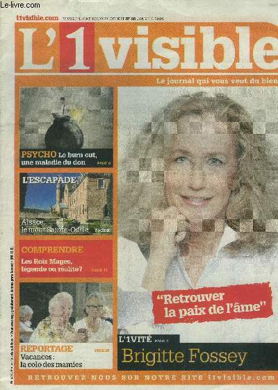 L'invisible Le journal qui vous veut du bien! N66, janvier 2016. Brigitte Fossey- L'escapade Alsace, le mont sainte odile- Vacances , la colo des mamies- Le burn out, une maladie du don...