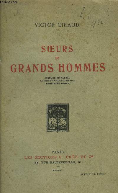 Soeurs de grands hommes