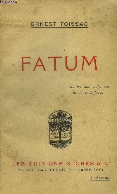 Fatum, journal de Paul Dalvaire, 11eme dition