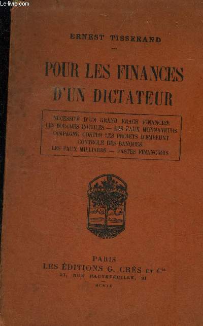 Pour les finances d'un dictateur