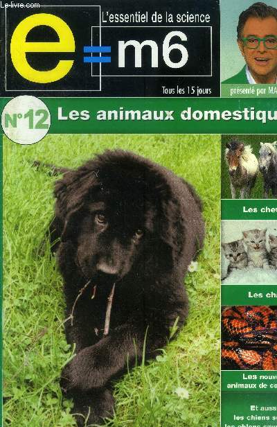 E= m6, l'essentiel de la science N 12 : les animaux domestiques. Le statut de l'animal de compagnie. Les chemins de la domestication- Les nouveaux animaux de compagnie- Les chiens soldats...