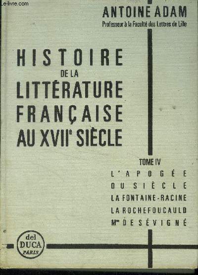Histoire de la littrature franaise au XVIIe sicle