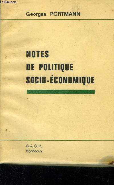 Notes de politique socio-conomique