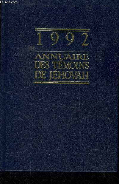 Annuaire des tmoins de Jhovah 1992