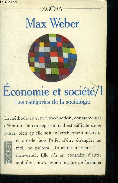 Economie et socit, tome 1 : Les catgories de la sociologie