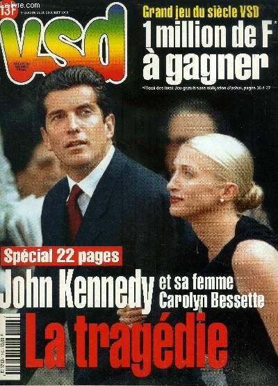 VSD n 1143 du 21 au 28 juillet 1999 : John Kennedy et sa femme Carolyn Bessette, la tragdie.Carlos 