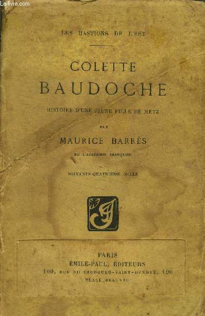 Colette Baudoche. Histoire d'une petite fille de Metz