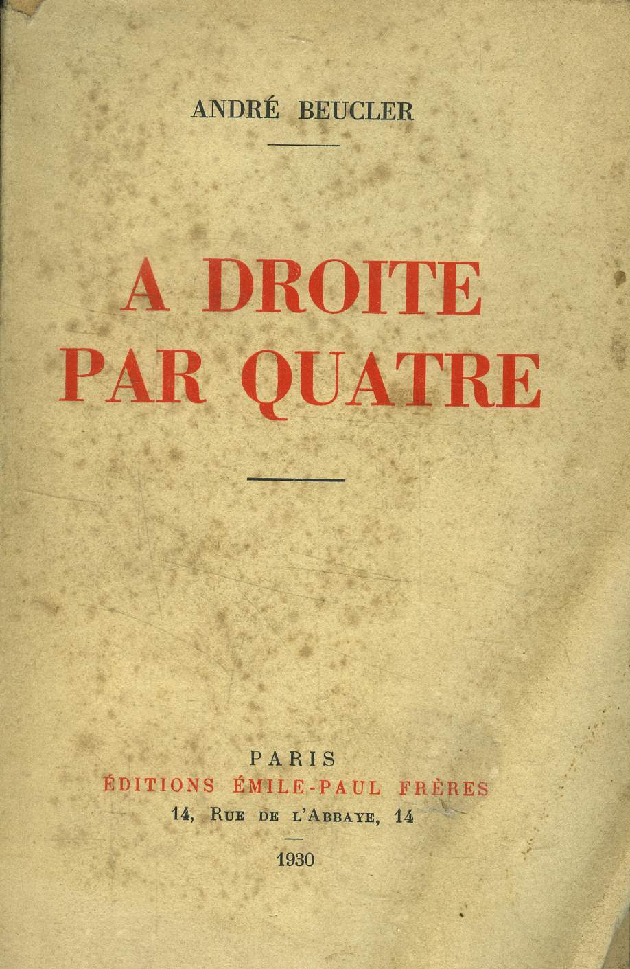 A droite par quatre