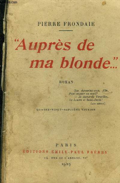 Auprs de ma blonde