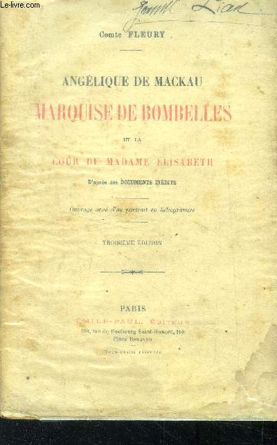 Anglique de Mackau Marquise de Bombelles et la cour de madame Elisabeth