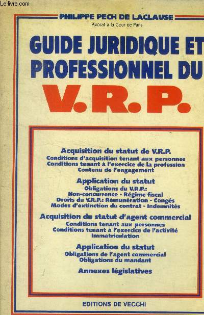 Guide juridique et professionnel du V.R.P.