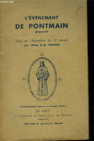 L'vnement de Pontmain.rcit de l'apparition du 17 janvier