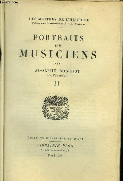 Portraits de musiciens- Tome II (Collection 