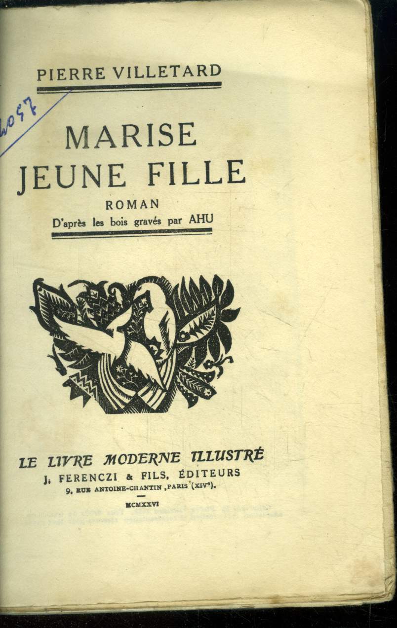 Marise jeune fille,Collection Le livre moderne Illustr. n33