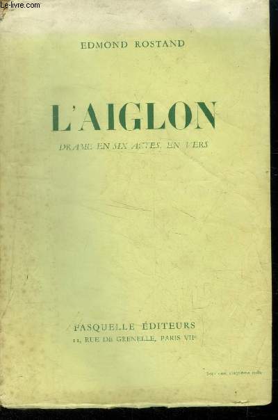 L'aiglon drame en six actes en vers.