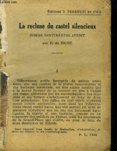 La recluse du castel silencieux.Collection le petit livre