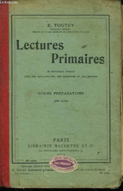 Lectures primaires. Cours prparatoire