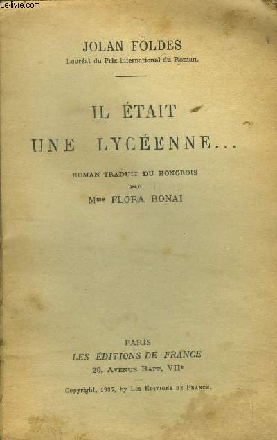 Il tait une lycenne