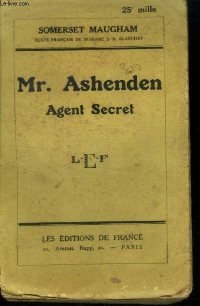 Mrs Ashenden agent secret.
