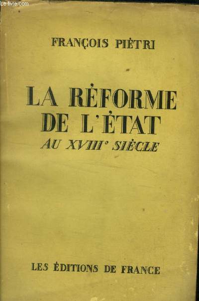 La rforme de l'tat au XVIIIe sicle