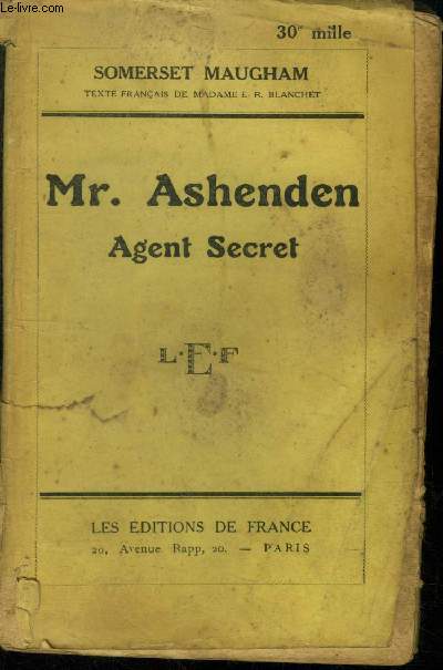 Mr Ashenden Agent secret