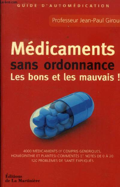 Mdicaments sans ordonnance.Les bons et les mauvais !