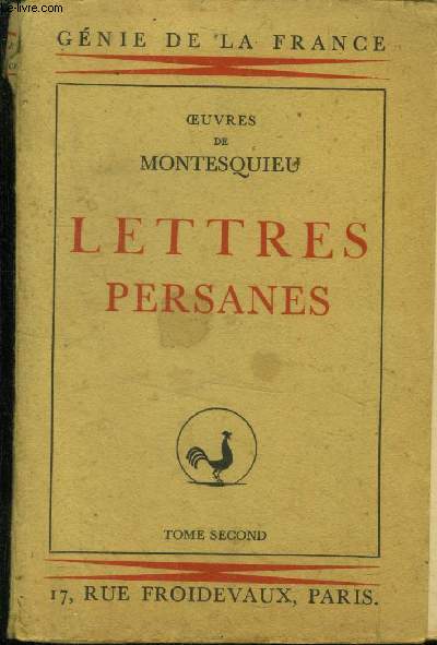 Lettres Persanes Tome 2 (Collection : 