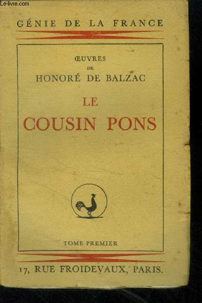 Le cousin Pons tome I , collection 