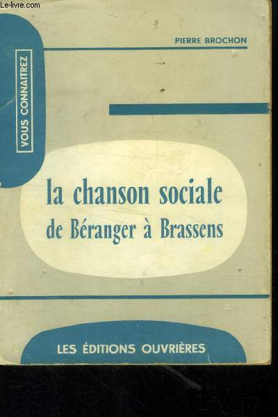 La chanson sociale de Branger  Brassens