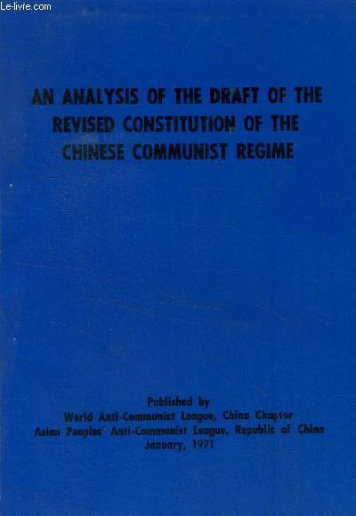 An analysis of the draft of the revised constitution of the chinese communist regime