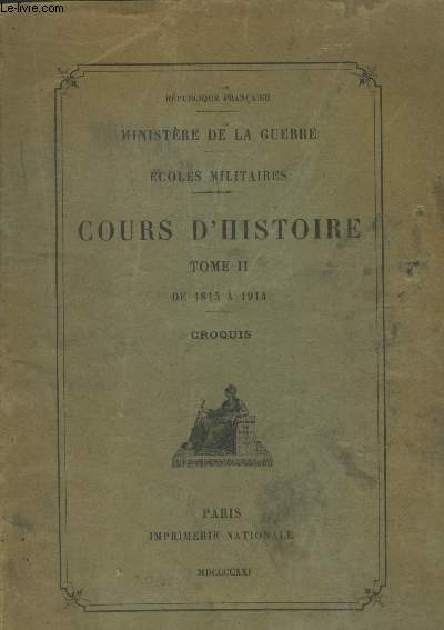 Cours d'histoire tome II de 1815  1914 croquis
