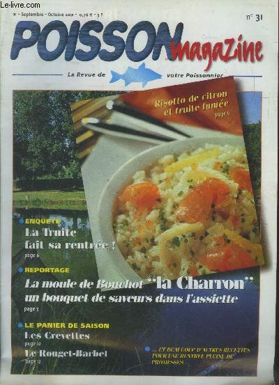 Poisson magazine N31 , septembre octobre 2001 : La moule du bouchot 