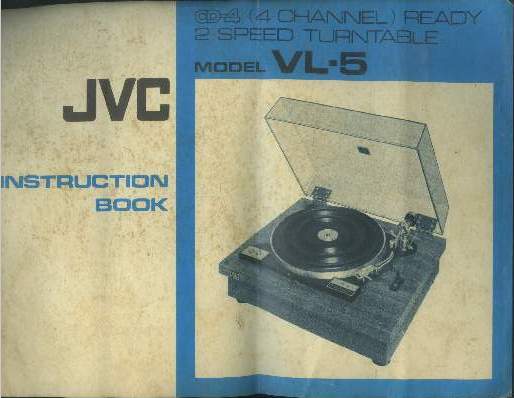 Manuel JVC. Instruction book model VL-5