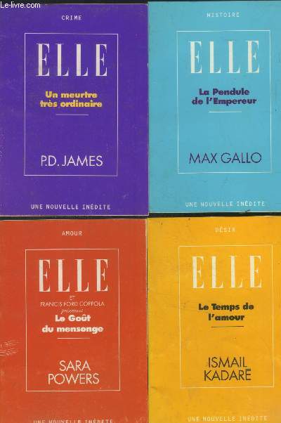 Lot de 4 livrets de nouvelle elle