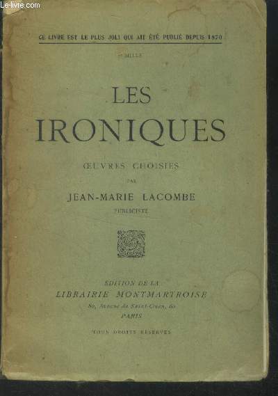 Les ironiques + envoi d'auteur